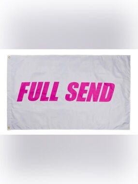 New Full Send BCA Breast Cancer Awareness Banner Flag